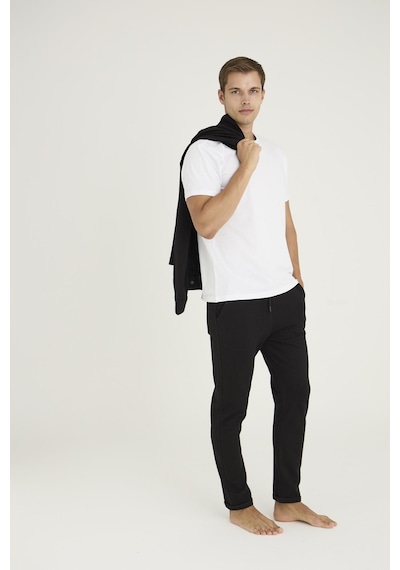 Kly Erkek Comfort Fit Çıtçıtlı Gömlek Kısa Kol T-shirt Jogger Pantolon 3'lü Eşofman Takım Siyah Kly Erkek Comfort Fit Çıtçıtlı Gömlek Kısa Kol T-shirt Jogger Pantolon 3'lü Eşofman Takım Siyah