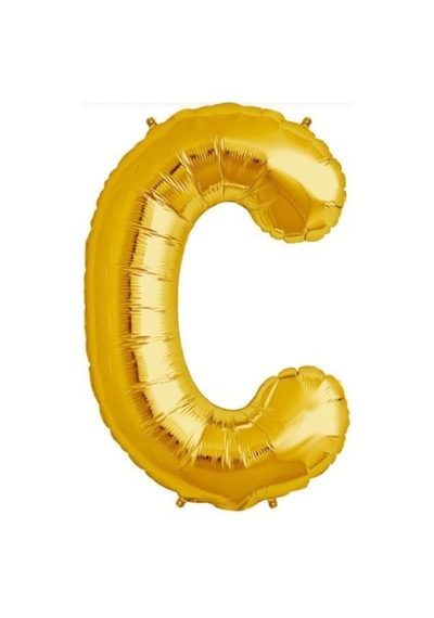 C Harf Folyo Balon Altın Gold 100 CM Doğum Günü. Yaş Günü. Parti