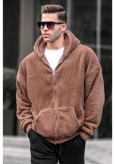 Madmext Kahverengi Peluş Over Fit Kapüşonlu Fermuarlı Erkek Sweatshirt 6049 Kahverengi Madmext Kahverengi Peluş Over Fit Kapüşonlu Fermuarlı Erkek Sweatshirt 6049 Kahverengi