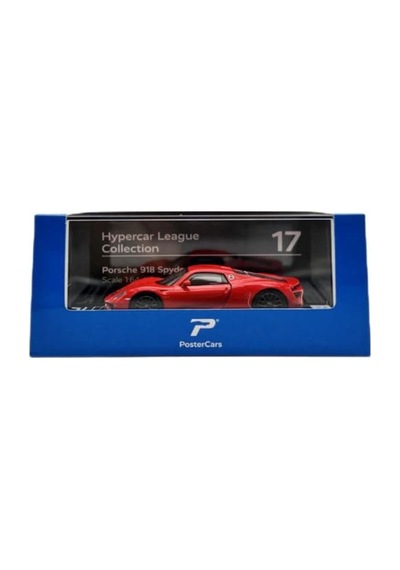 Hyper Car Porsche 918 Spyder - Guards Red - League Collection 1/64 Model Araba