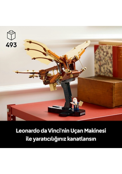 LEGO® Icons Leonardo da Vinci’nin Uçan Makinesi 10363 - Tarih Seven Yetişkinler için Dekoratif Model Yapım Seti (493 Parça)