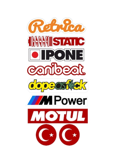 Sosyal Medya Sticker Etiket Dar Set M-2