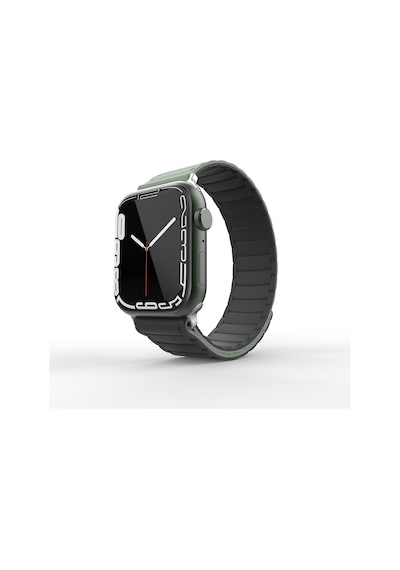 Apple Uyumlu  Watch 10 42mm Zore Krd-122 Silikon Kordon Strap Kayış-siyah-turuncu