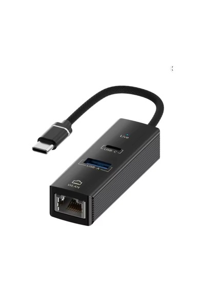Usb-c Ethernet Çevirici Usb 3.0 + Type-c Dişi 100 Mbps Lan