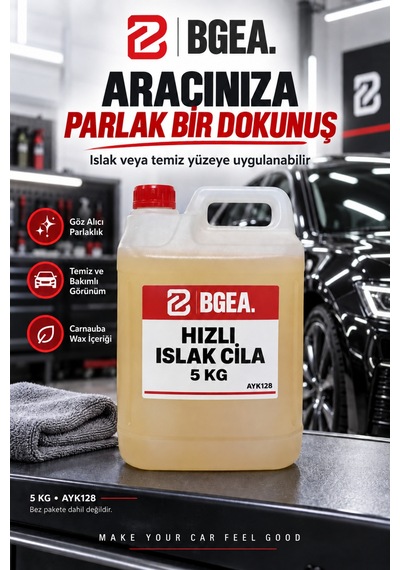 Bgea Hızlı Islak Cila 5 Kg Carnauba Wax İçeren Oto Cilası