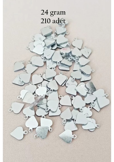Oya Abiye Bileklik Kolye Pleksi Metalik Plastik Pul Gümüş Renk 24 Gram 210 Adet - Bnc590