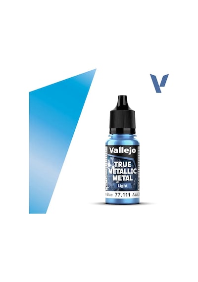 Vallejo 77111, 18 Ml. Sapphire Blue Light True Metallic Metal Maket Boyası Standart