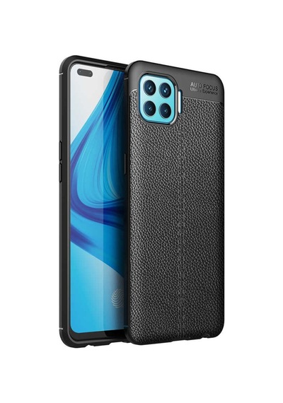 Oppo Reno 4 Lite Kılıf Zore Niss Deri Desenli Silikon Kılıf