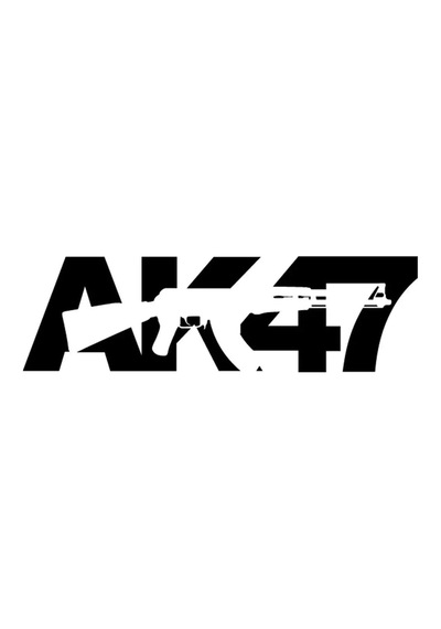 Ak47 Sticker Oto Motor Laptop Duvar Folyo Sticker 25 X 7 Cm