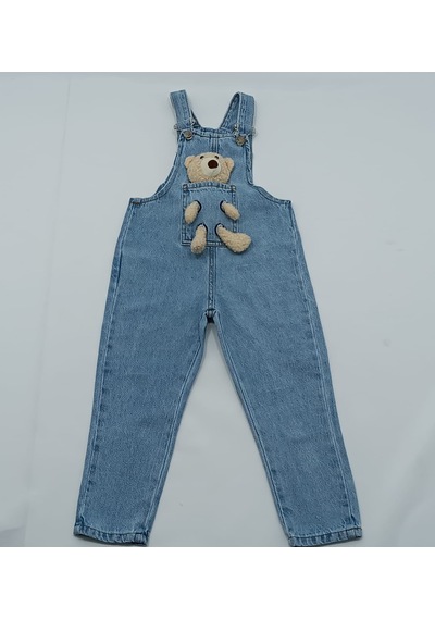 Jabber Kot Salopet Ayıcıklı Unisex Açık Mavi