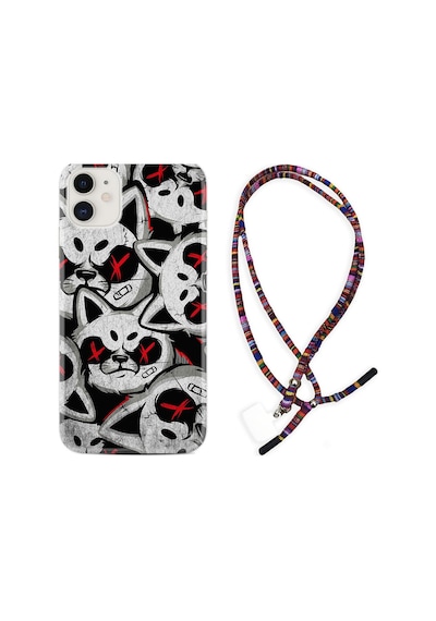 Apple Uyumlu iPhone 11 Kılıf Rasta Boyun Askılı Kızgın Kediler 1781