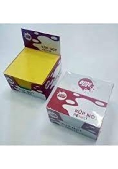 Stilo Küp Not Kağıdı Renkli 8x8 cm