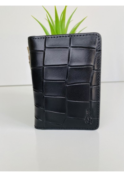 Roan Hakiki Deri Minimal Kartlık/kartvizitlik Siyah Kroki