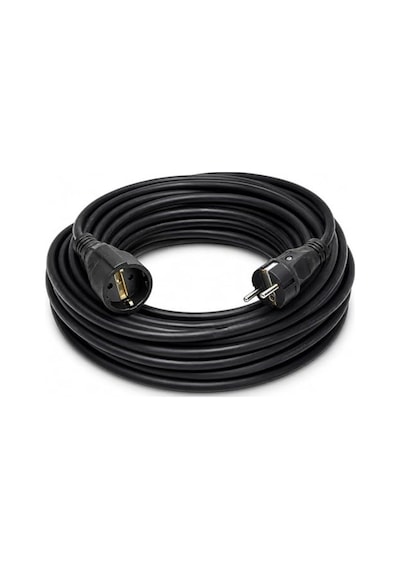 5 Metre Uzunluğunda Topraklı Uzatma Kablosu, 3x2.5mm Siyah Kauçuk, Dayanıklı Ve Güvenli Kullanım. 0.1 M