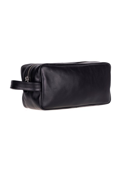 Bloominbag Bloombiel Obsidian Siyah Hakiki Deri Seyahat Ve Makyaj Çantası
