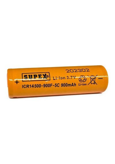 Supex Icr14500-900f-5c 3.7v 900mah Li-ion Düz Kafa Başsız Pil