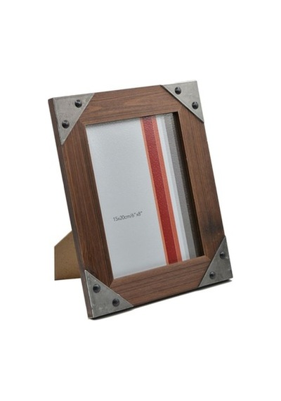 15X20Cm Metal Kenarlıklı Ahşap Fotoğraf Çerçevesi / Acr-Sf6308