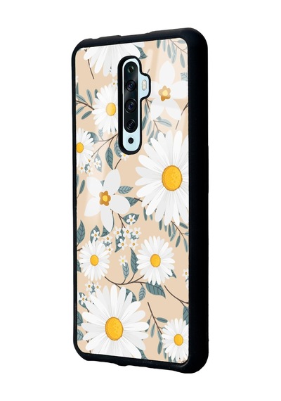 Oppo Reno 2z Büyük Papatya Tasarımlı Glossy Telefon Kılıfı Çok Renkli