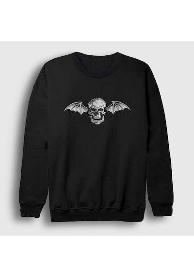 Presmono Unisex Logo Avenged Sevenfold Sweatshirt Siyah