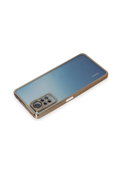 Xiaomi Redmi Note 11 Pro Kılıf Razer Lensli Silikon - Gold Düz Renkli
