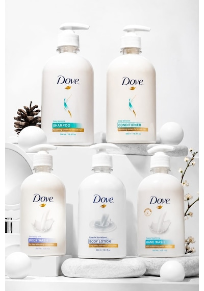Dove 5'li Bakım Seti 500 Ml Daily Moisture Şampuan + Saç Kremi + Body Wash + Body Lotion + Hand Wash