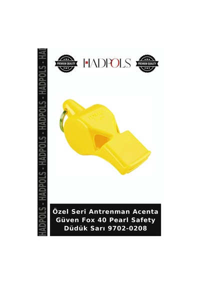 Özel Seri Antrenman Acenta Güven Fox 40 Pearl Safety Düdük Sarı 9702-0208