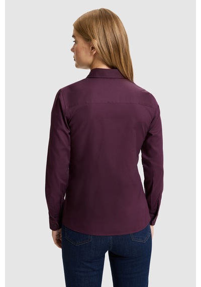 U.S. Polo Assn. Kadın Bordo Uzun Kollu Basic Gömlek 50329503-vr180 Dark Plum