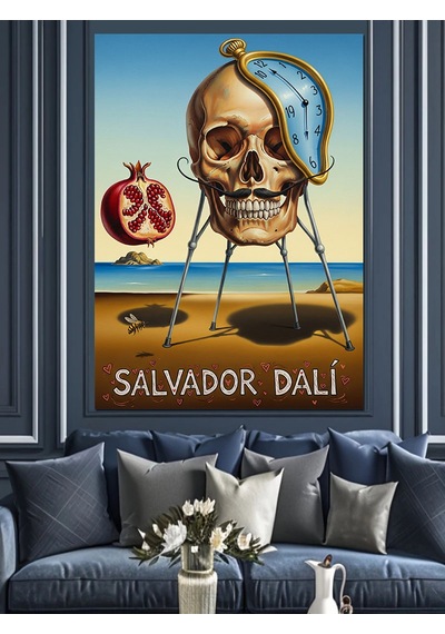 Ahşap Tablo Salvador Dali Kuru Kafa