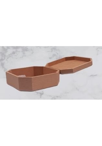 Hobi 90031 Dekoratif Model Öğrenci Kutusu Altıgen Ahşap Ham Mdf El Yapımı