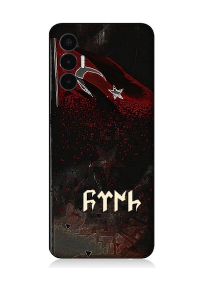 Tecno Pova 3 Uyumlu Bayrak Ve Türk Desenli Silikon Kılıf