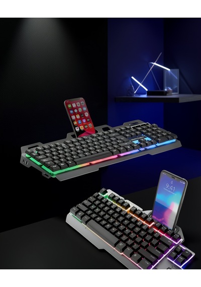 Oyuncu Klavye Q Tuş Dizilimi Rgb Işıklı Set
