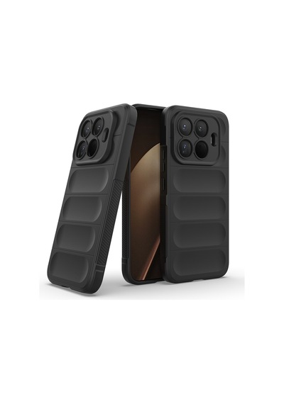 Vendas Xiaomi 15t Pro Kılıf Esnek Tpu Oyuklu Arka Yüzey Tasarımlı Zore Etnik Silikon Kapak Siyah