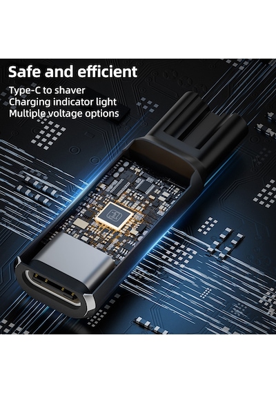 Sones Philips İçin Tıraş Makinesi / Saç Kesme Makinesi Şarj Adaptörü Arayüz: Type-c - 15v Oval Siyah