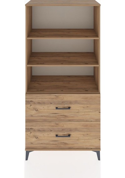 Hyperion Dolap 3 Raflı 2 Çekmeceli 88x44x182 Çam-çam Çam
