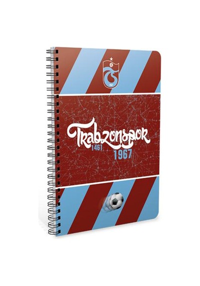 Gıpta Bloknot Taraftar Trabzonspor Spiralli Karton Kapak Çizgili 80 Yp A6 8629