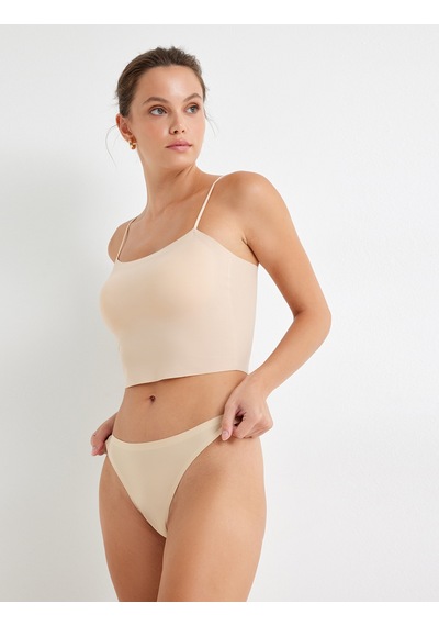 Koton Lazer Kesim Dikişsiz String Külot Ten Rengi 5wlk30123mk Ten Rengi