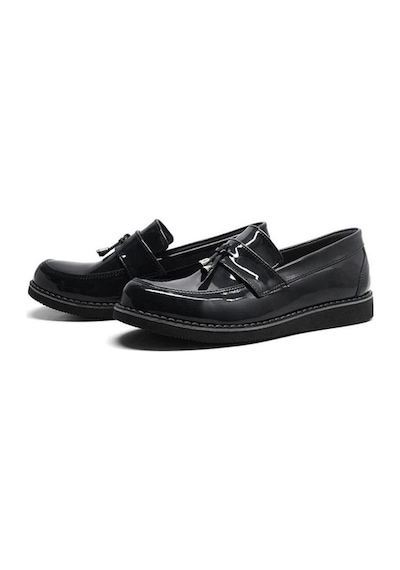 Siyah Rugan Loafer Klasik Erkek Ayakkabı