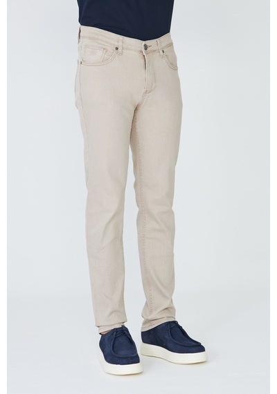 Bej Erkek Gabardin Spor Pantolon