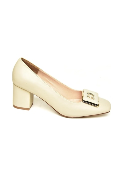 Fox Shoes U820068609 Ten Kalın Topuklu Kadın Ayakkabı Ten