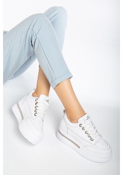 Granes Kadın Beyaz Gizli Topuk Sneaker Beyaz