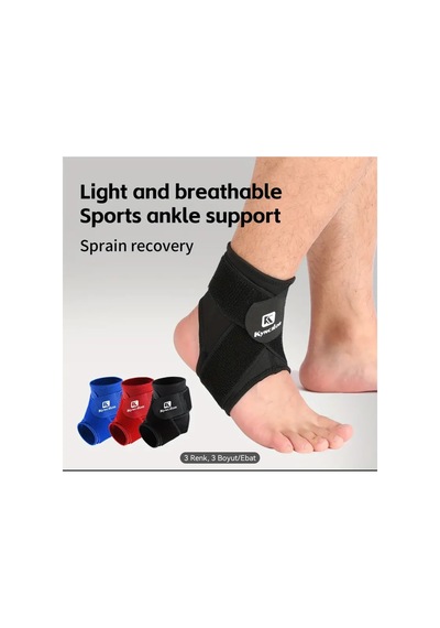 Yıwu Kolayca Çevrilebilir Dış Mekan Spor Koşu Fitness Kompresyon Bandajı Ayak Bileği Burkulmaları M