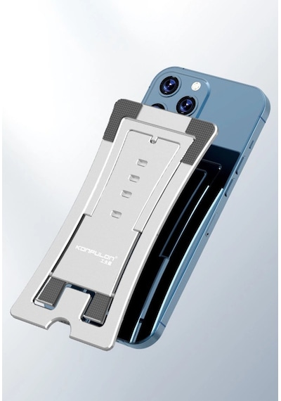 Cm23 Ayarlanabilir Katlanabilir Masaüstü Telefon Tutucu - Gümüş
