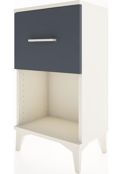 Arges Komodin Tek Çekmeceli 44x30x80 Aytaşı-antrasit Aytaşı