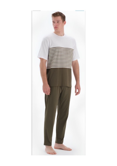 Eros 33090 Kısa Kol Erkek Pijama Takımı Yeşil
