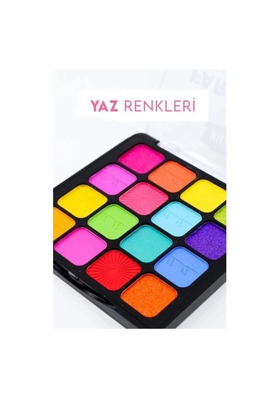 Özel Üretim Makyaj Renk Seçenekli Kozmetik Seyahat Boy Göz Makyajı 16'lı Yaz Far Paleti - 2'li Set Diğer
