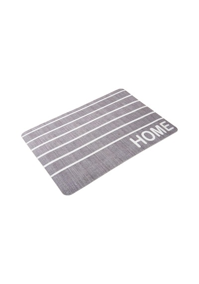 Gizz Home Çizgili Kapı Önü Paspası - Gri / Beyaz - 40x60 Cm Çok Renkli
