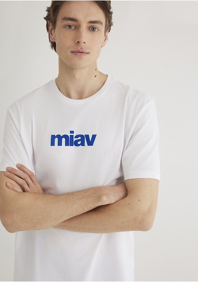 Mavi - Miav Baskılı Tişört 067153-620 Beyaz
