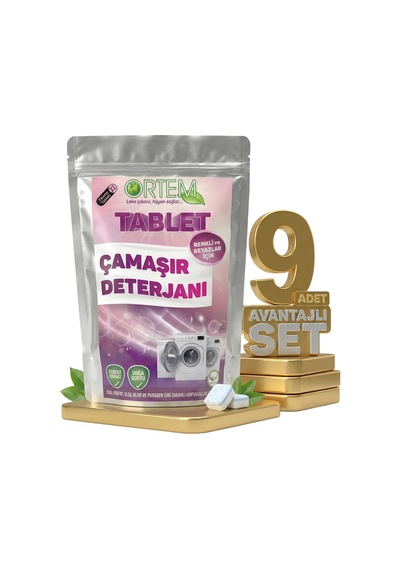 Ortem Çamaşır Tablet Deterjan 9x22'li