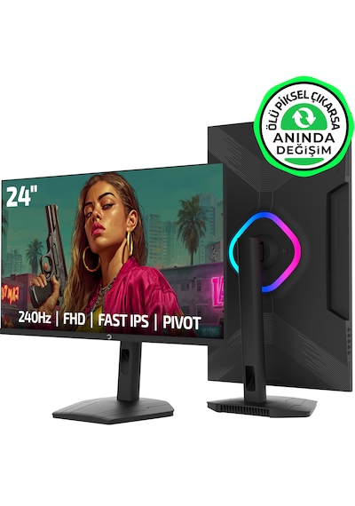 Gamepower Lunis L25 24'' 240hz 0.5ms Fast Ips Fhd Rgb Pivot Gaming Monitör
