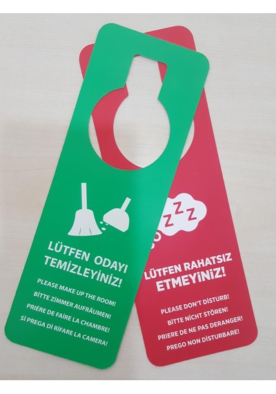 50 Adet Pvc Plastik Kapı Kolu Talimatı Dnd Kart 25 CM